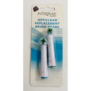Interplak Replacement Brush Heads Unisex 2 Pack White Opticlean RTGXRP
